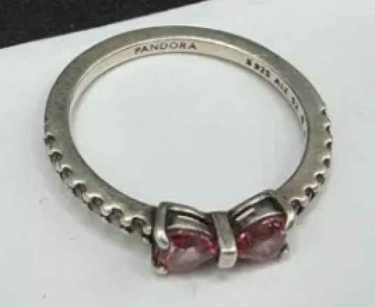 Sterling Silver Pandora Bow Ring
